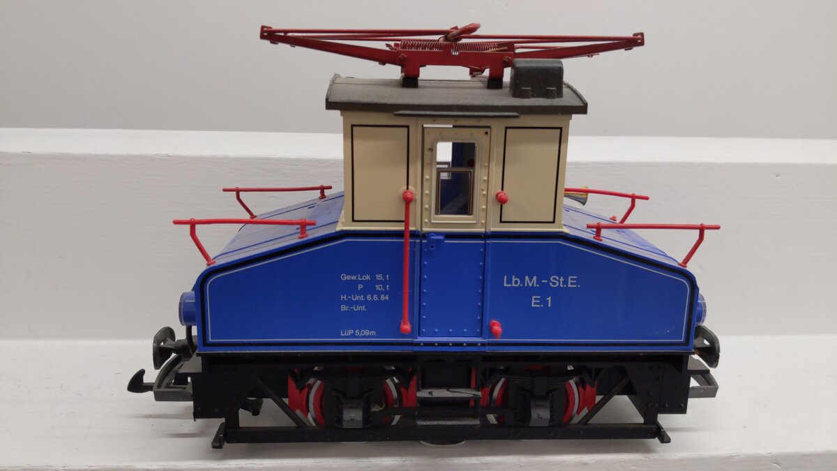 LGB 2030E G Scale Blue Steeple Cab Electric Locomotive VG/Box