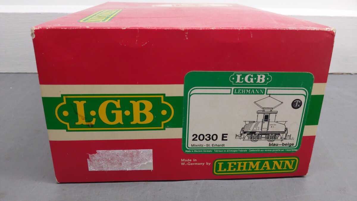 LGB 2030E G Scale Blue Steeple Cab Electric Locomotive VG/Box