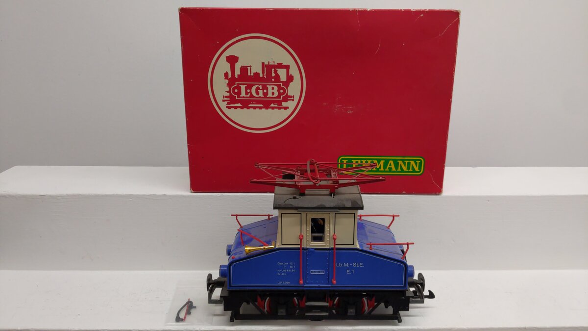 LGB 2030E G Scale Blue Steeple Cab Electric Locomotive VG/Box