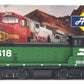 Athearn 3902 HO Burlington North SW 1500 Diesel Locomotive #318 EX/Box