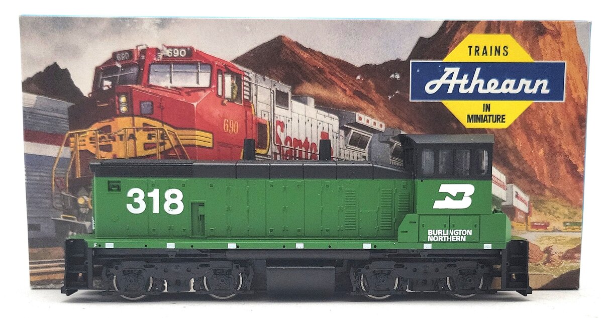 Athearn 3902 HO Burlington North SW 1500 Diesel Locomotive #318 EX/Box