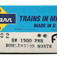 Athearn 3902 HO Burlington North SW 1500 Diesel Locomotive #318 EX/Box