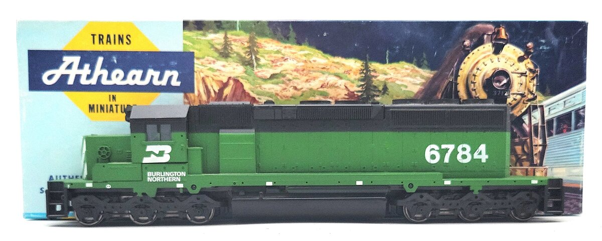 Athearn 4403 HO Burlington Northern SD40-2 Powered Diesel Locomotive #6784 EX/Box