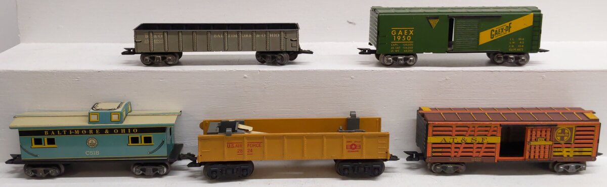 Marx O Gauge Vintage Freight Cars #13549,2824,C518,1950,254000 [5] VG