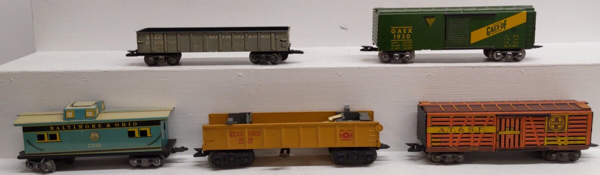 Marx O Gauge Vintage Freight Cars #13549,2824,C518,1950,254000 [5] VG