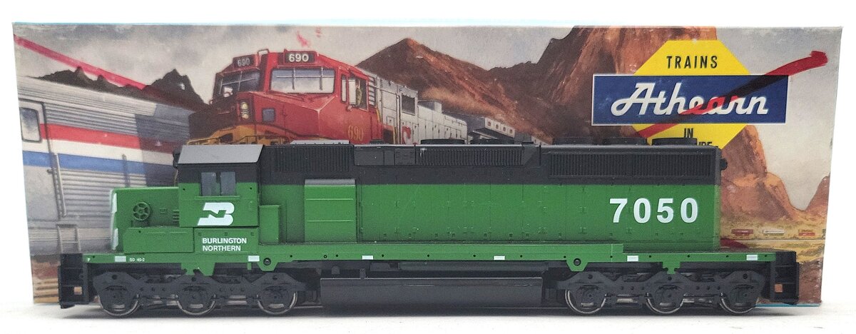 Athearn 4403 HO Burlington Northern SD40-2 Powered Diesel Locomotive #7050 EX/Box