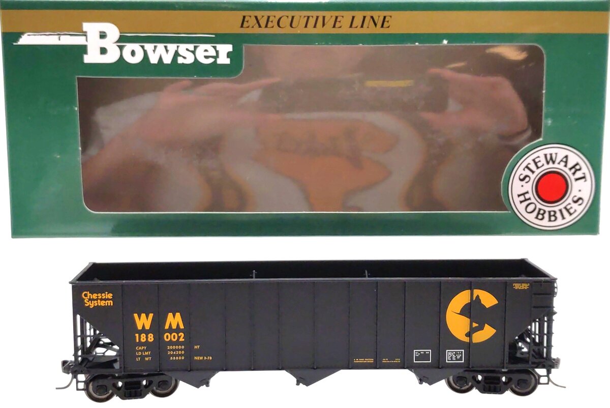 Bowser 40698 HO Chessie System Western Maryland 100-Ton 3-Bay Hopper #188002 LN/Box
