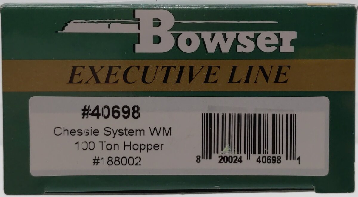 Bowser 40698 HO Chessie System Western Maryland 100-Ton 3-Bay Hopper #188002 LN/Box