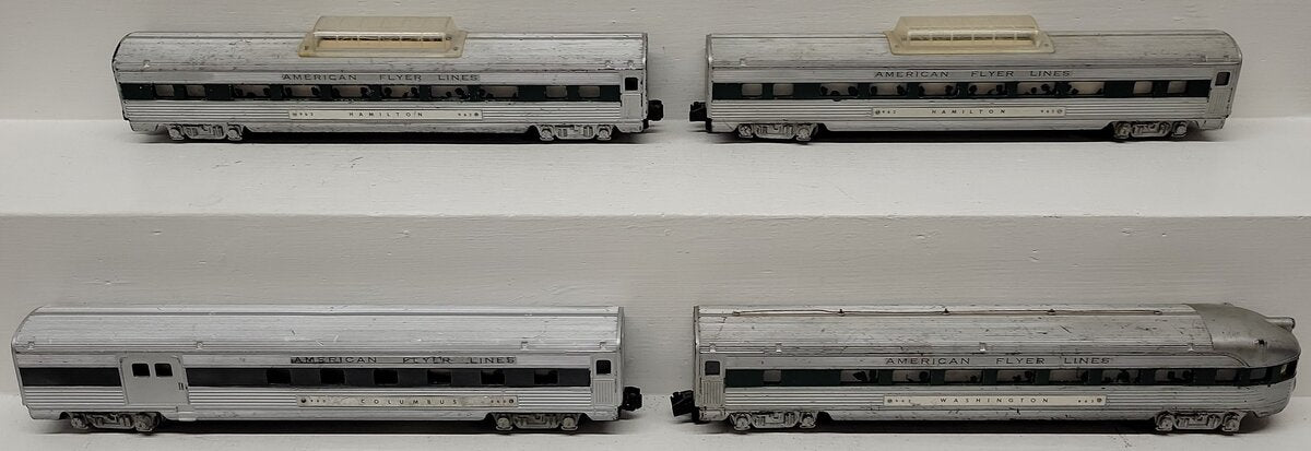 American Flyer Vintage S Gauge Passenger Cars: 963, 960, 962, 962 [4]