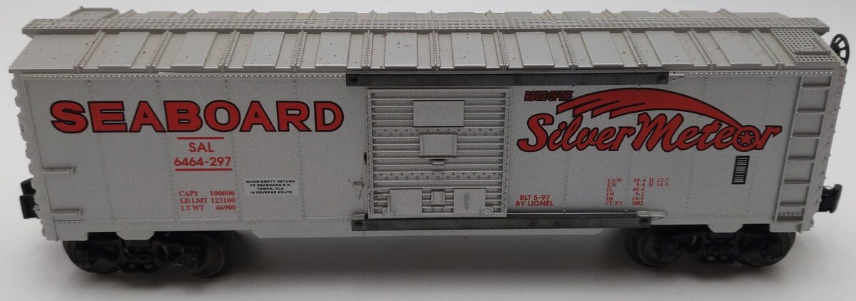 Lionel 6-19290 O Gauge Seaboard Silver Meteor 6464 Boxcar #6464-297 EX/Box