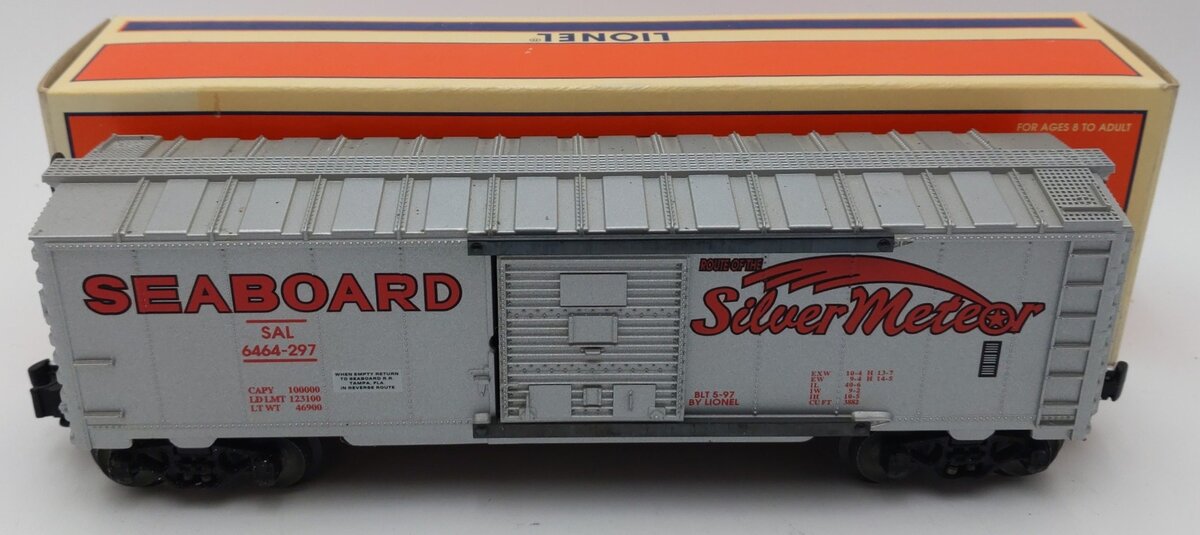 Lionel 6-19290 O Gauge Seaboard Silver Meteor 6464 Boxcar #6464-297 EX/Box