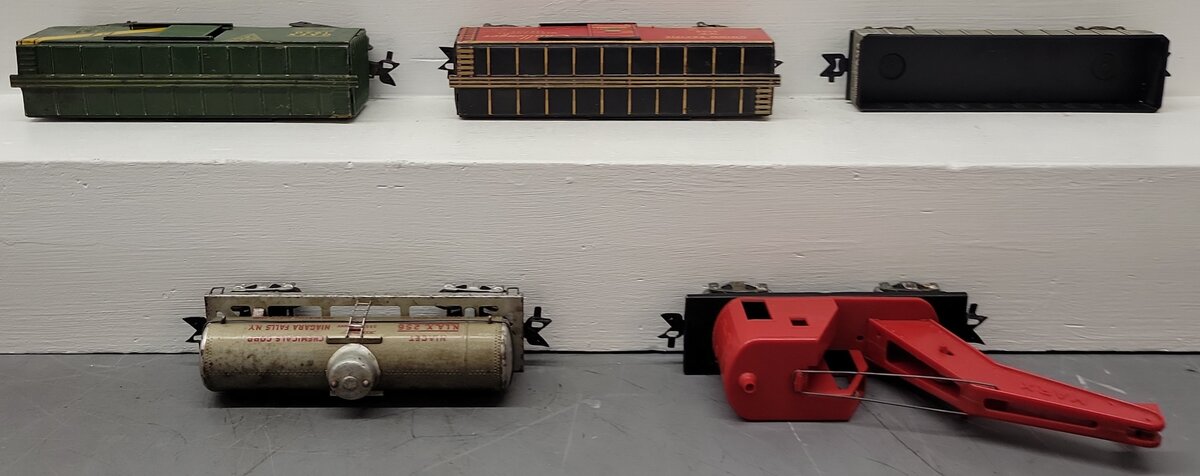Marx O Gauge Vintage Freight Cars #254000,256,1950,9100,3550 [5] VG