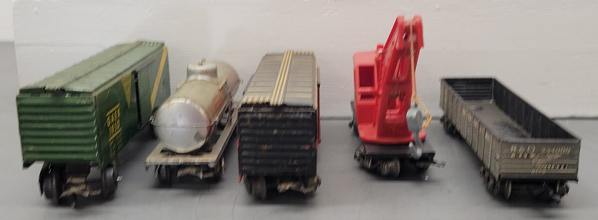 Marx O Gauge Vintage Freight Cars #254000,256,1950,9100,3550 [5] VG