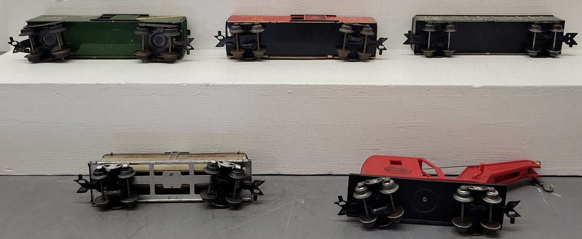 Marx O Gauge Vintage Freight Cars #254000,256,1950,9100,3550 [5] VG