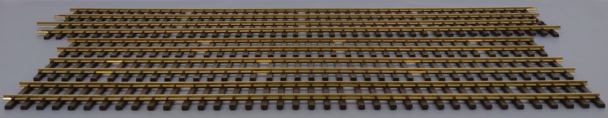 LGB G Gauge Assorted Brass Straight Track Sections [5] VG