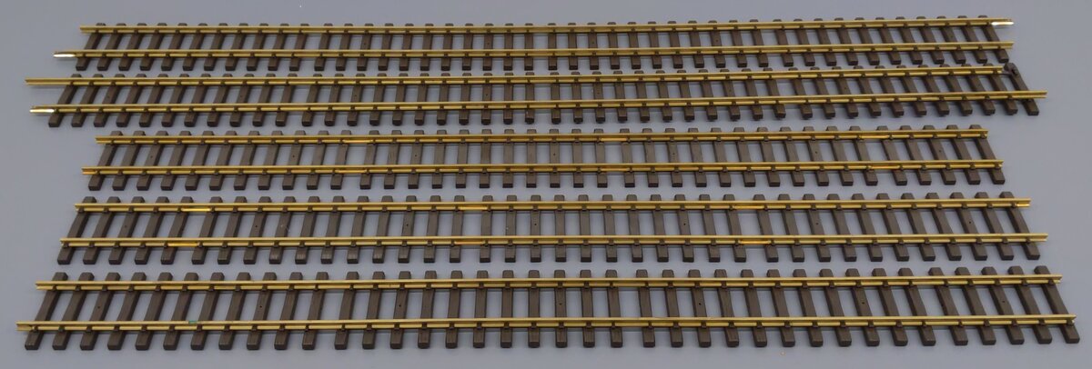 LGB G Gauge Assorted Brass Straight Track Sections [5] VG