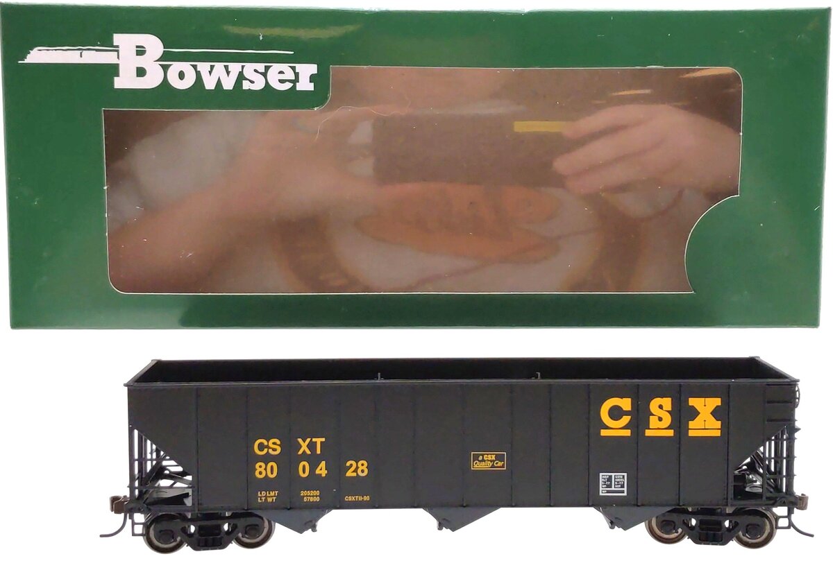 Bowser 41168 HO CSX/CSXT 100-Ton 3-Bay Hopper Executive Line #800428 LN/Box