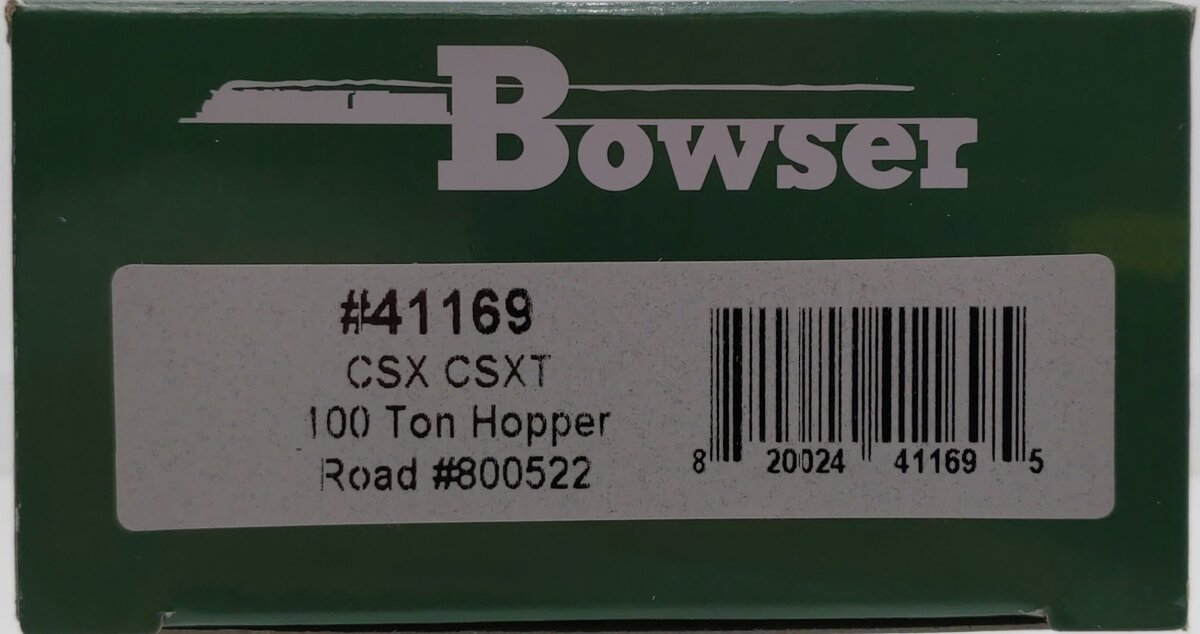 Bowser 41169 HO CSX/CSXT 100-Ton 3-Bay Hopper Executive Line #800522 LN/Box