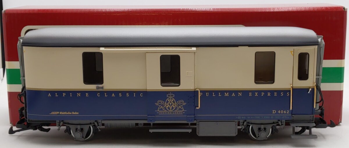 LGB 40840 G Scale Alpine Express Baggage Car #4062 (Metal Wheels) EX/Box