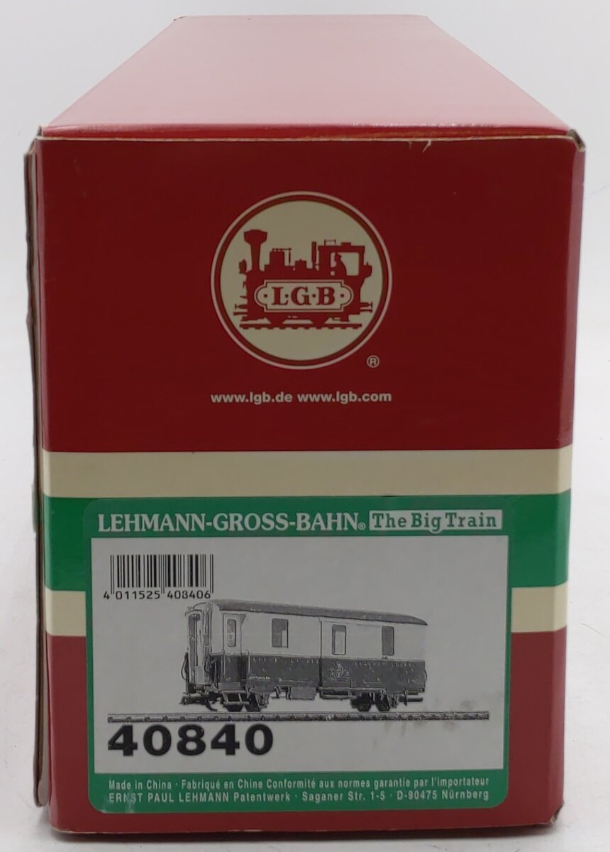 LGB 40840 G Scale Alpine Express Baggage Car #4062 (Metal Wheels) EX/Box