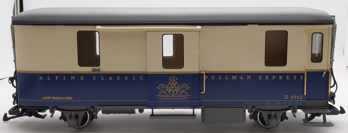 LGB 40840 G Scale Alpine Express Baggage Car #4062 (Metal Wheels) EX/Box