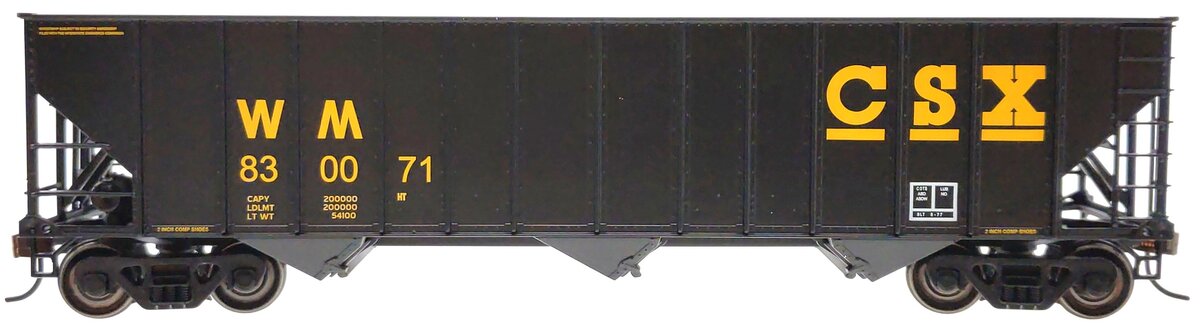 Bowser 41175 HO CSX/WM 10-Ton 3-Bay Hopper Executive Line #830071 LN/Box