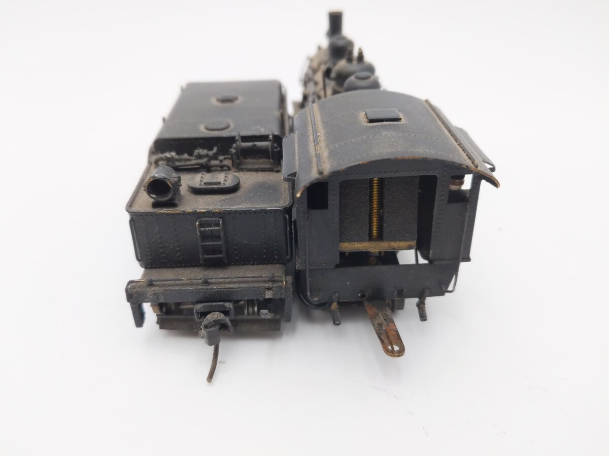 HO Scale Brass Unlettered 2-8-2 Steam Locomotive w/ James & Ohio Tender - Custom VG