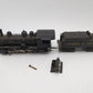 HO Scale Brass Unlettered 2-8-2 Steam Locomotive w/ James & Ohio Tender - Custom VG