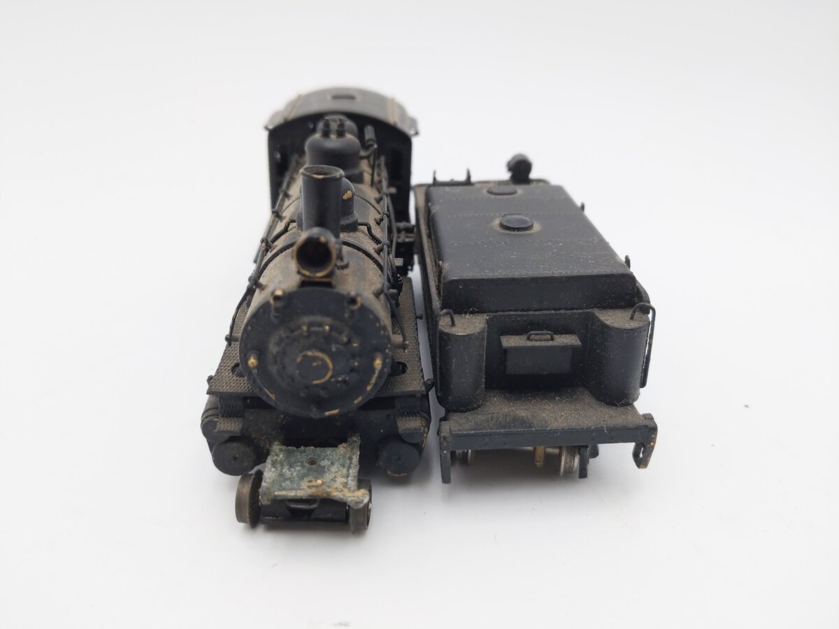 HO Scale Brass Unlettered 2-8-2 Steam Locomotive w/ James & Ohio Tender - Custom VG