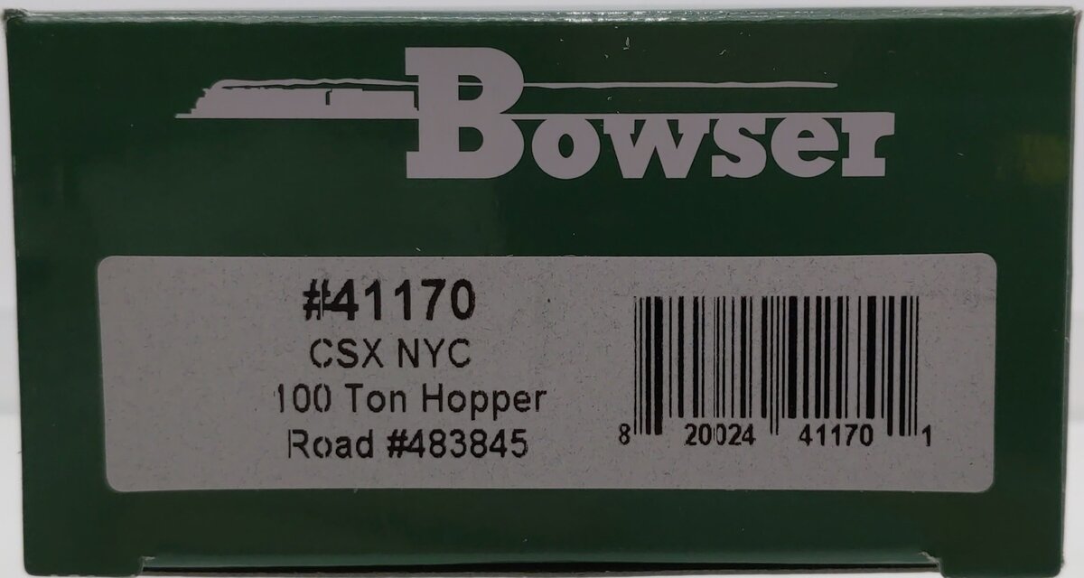 Bowser 41170 HO CSX/NYC 100-Ton 3-Bay Hopper Executive Line #483845 LN/Box