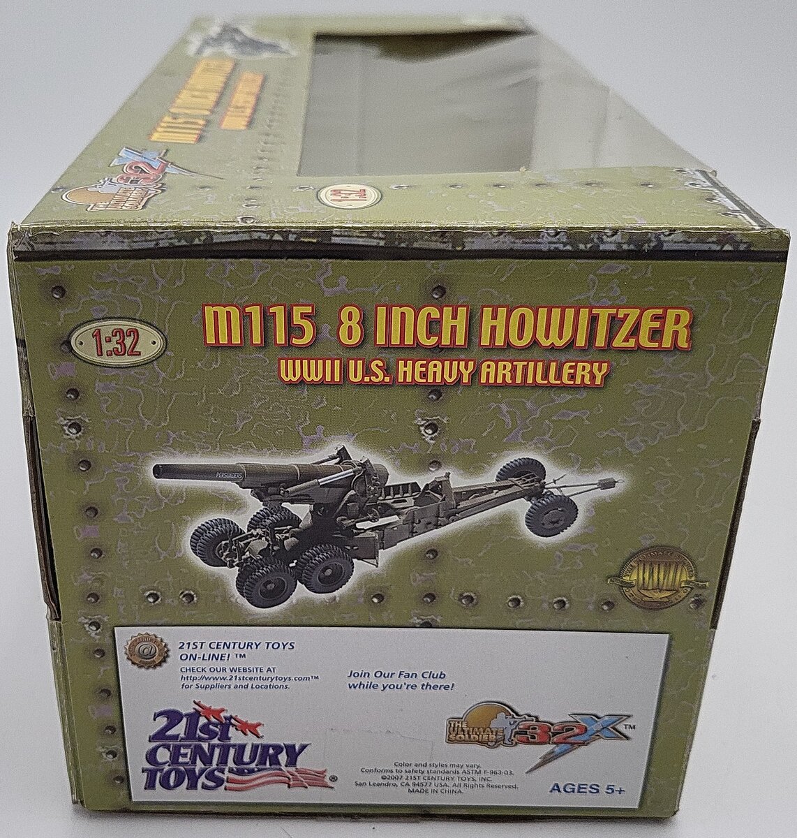 The Ultimate Soldier 99353 1:32 Military M115 8 Inch Howitzer US Heavy Artillery EX/Box