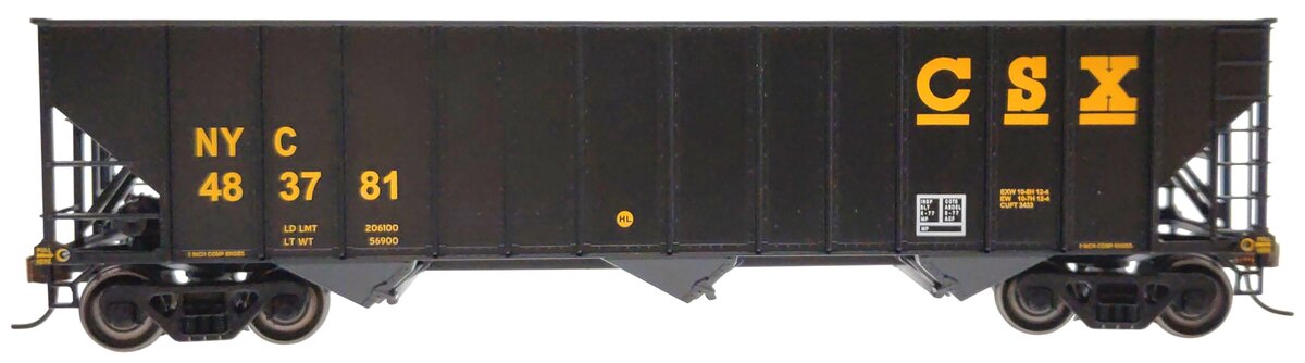 Bowser 41171 HO CSX/NYC 100-Ton 3-Bay Hopper Executive Line #483781 LN/Box