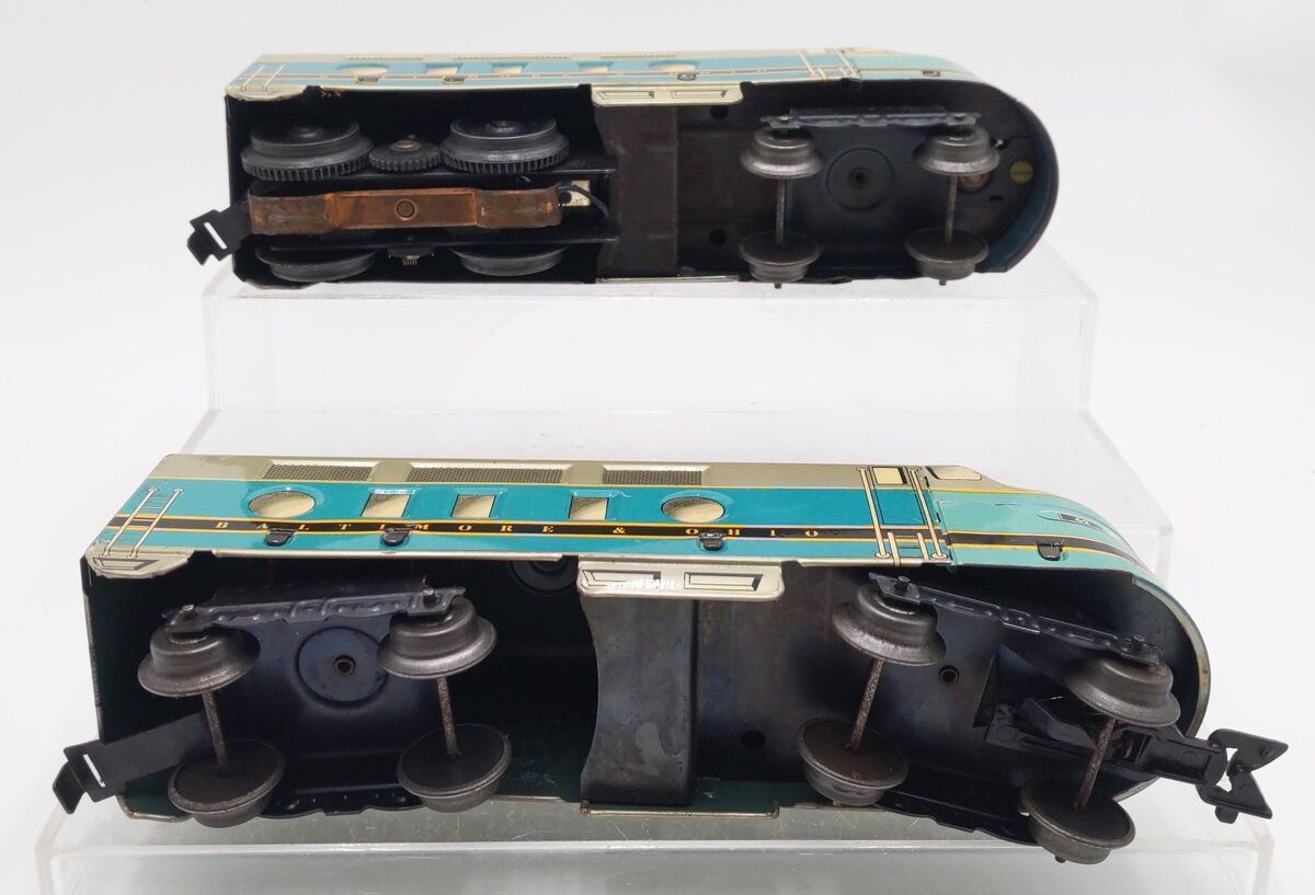 Marx 62 Vintage O Gauge Baltimore & Ohio F-3 AA Diesel Locomotives VG