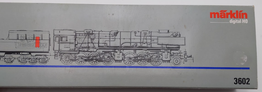 Marklin 3602 HO Scale Digital Borsig 2-6-8-0 Steam Locomotive & Tender #530001 VG/Box