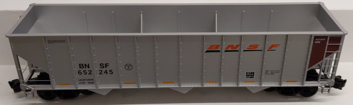 Aristo-Craft 41489PC-C G Scale BNSF 3-Bay 100 Ton Coal Hopper #652245 EX/Box