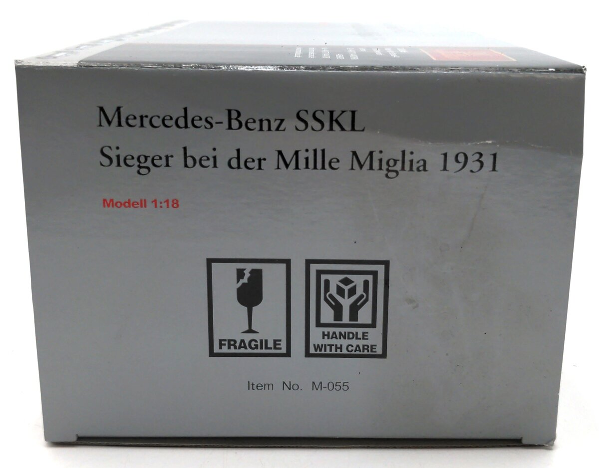 CMC M055 1:18 1931 Mercedes Benz SSKL Sieger Bei Der Miller Miglia Diecast Model LN/Box