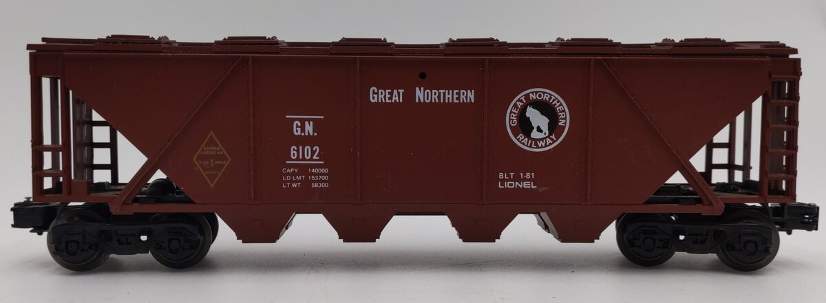 Lionel 6-6102 O Gauge Great Northern 4-Bay Covered Hopper EX