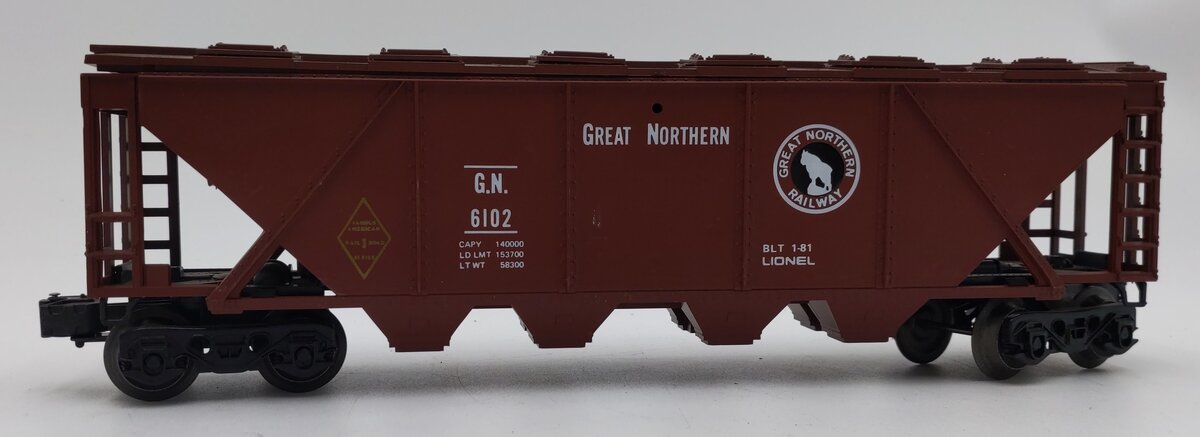Lionel 6-6102 O Gauge Great Northern 4-Bay Covered Hopper EX