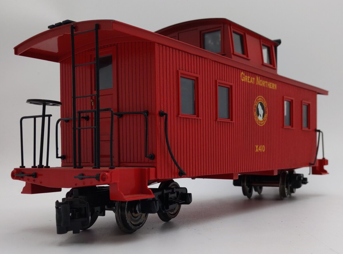 Bachmann 93811 G Scale Great Northern Center Cupola Wood Caboose (Metal Wheels) VG