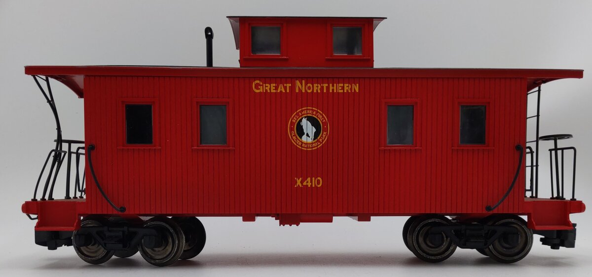 Bachmann 93811 G Scale Great Northern Center Cupola Wood Caboose (Metal Wheels) VG