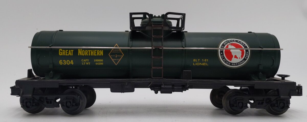 Lionel 6-6304 O Famous American Railroad Great Northern Single Dome Tank Car EX
