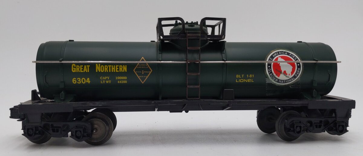 Lionel 6-6304 O Famous American Railroad Great Northern Single Dome Tank Car EX