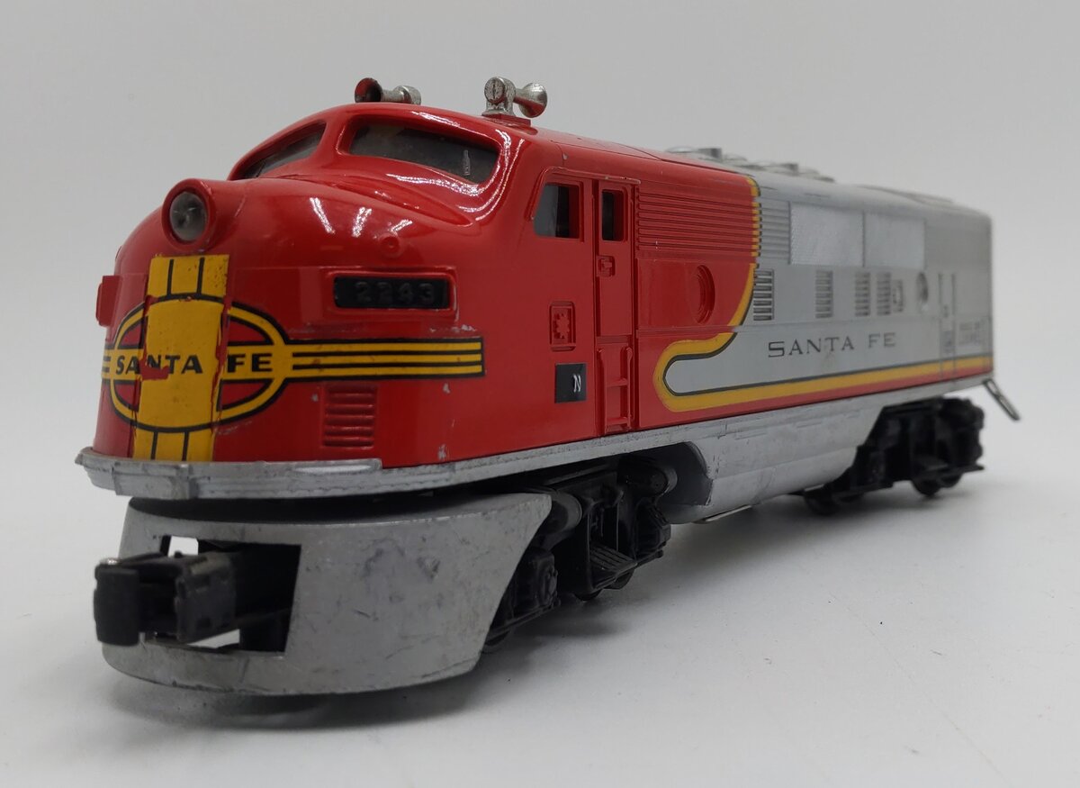 Lionel 2243P Vintage O Santa Fe F-3 A Powered Diesel Locomotive VG