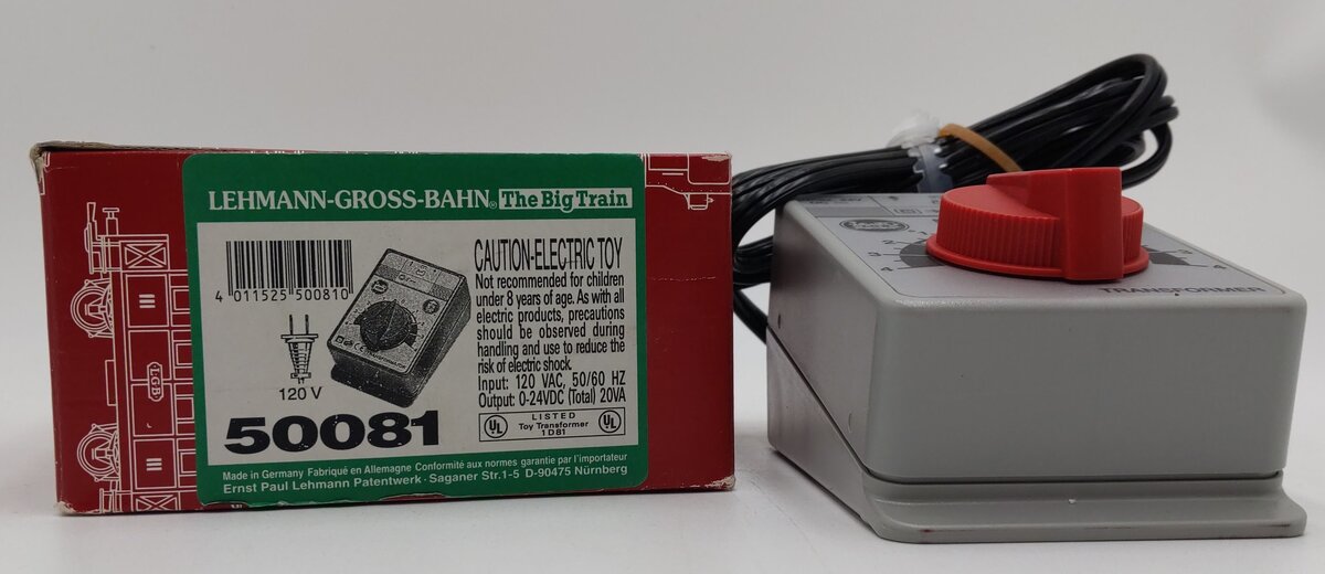 LGB 50081 G 120V Toy Transformer LN/Box