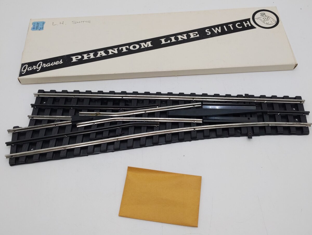 Gargraves O Gauge 3-Rail Left-Hand Switch Track EX/Box