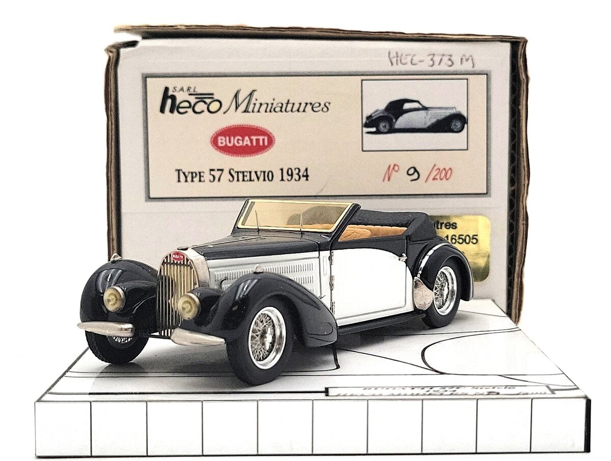 Heco Modeles HEC-373M 1:43 Diecast 1934 Type 57 Bugatti Stelvio LN/Box
