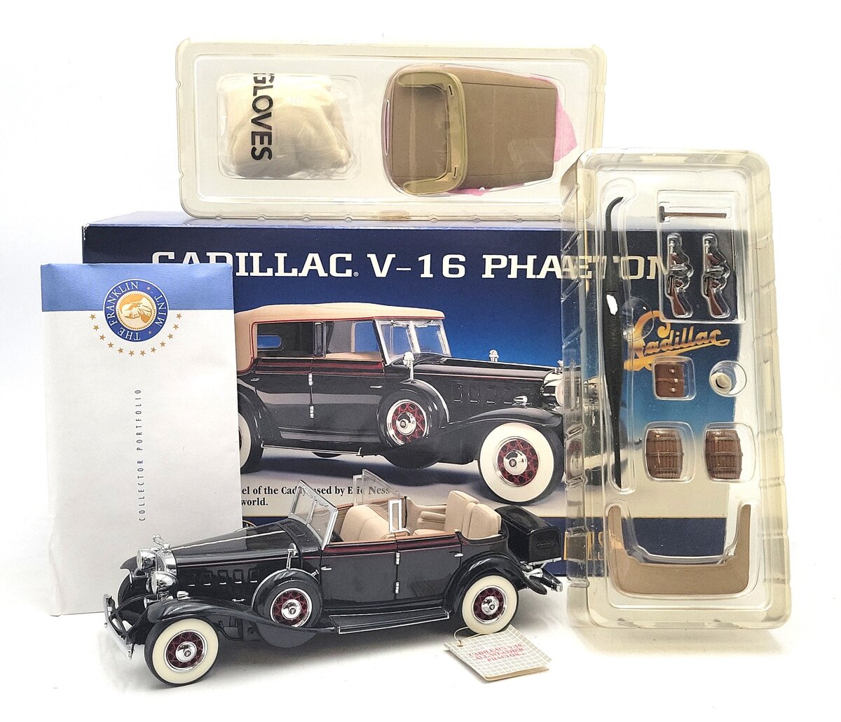 Franklin Mint B11A182 1:24 Diecast Elliot Ness 1932 Cadillac V-16 Phaeton EX/Box