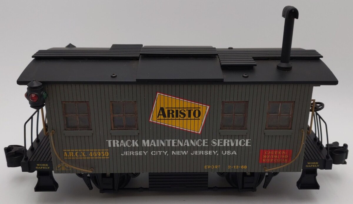 Aristo-Craft 46950 G Track Maint. Service Car/Track Cleaning Car - Metal Wheels VG