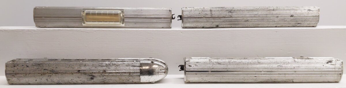 American Flyer S Gauge Vintage Chrome Passenger Cars: 960, 961, 962, 963 [4]