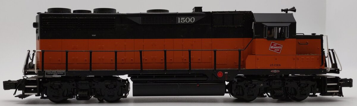 Atlas 1129-1 O Gauge Milwaukee Road GP-35 Powered Locomotive 3-Rail TMCC #1500 EX/Box